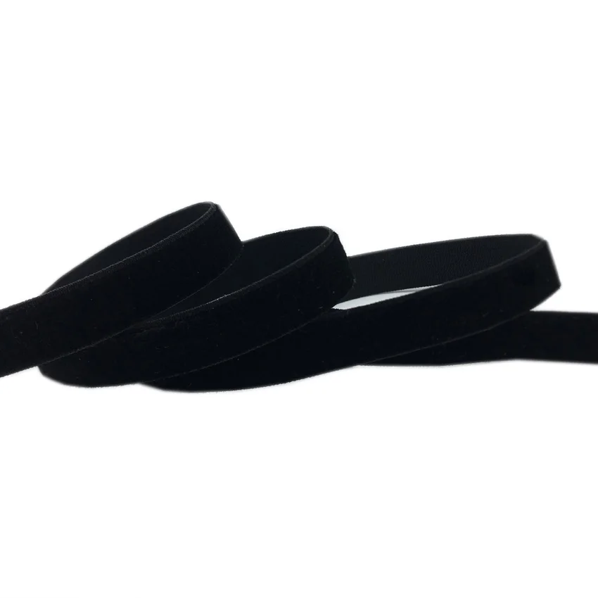 50 Yard 3/8' 10mm Breite Mehrfarbige Optionen Samt-Elastikband Velours-Gurtband Haarband Accessoire Weißer Spitzenstoff – Detail 3