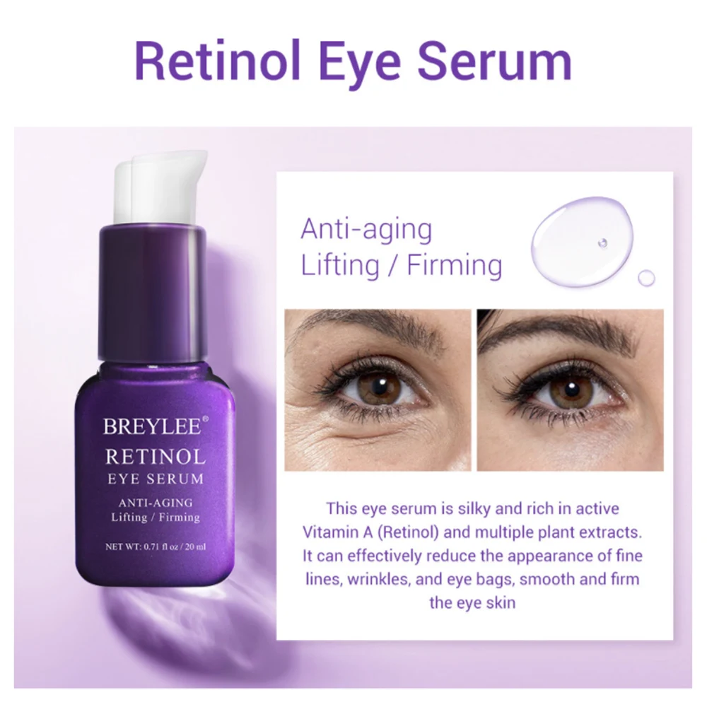 20ML Eye Serum Liquid Essence Anti-Wrinkle Anti-Age Eye Skin Care Dark Circles Whitening Face Nourish Skin Repair Eye Care