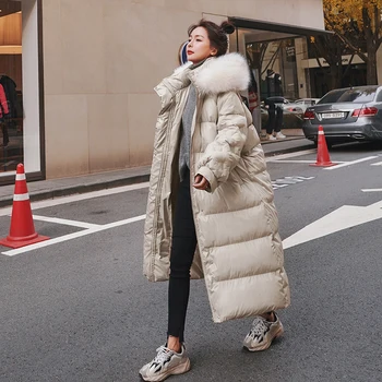 

SONDR Winter 2020 Female Zipper Faux Fur Hooded Long Parker Coat Fashion Casual Loose Thickened Warm Oversized Women Jacket