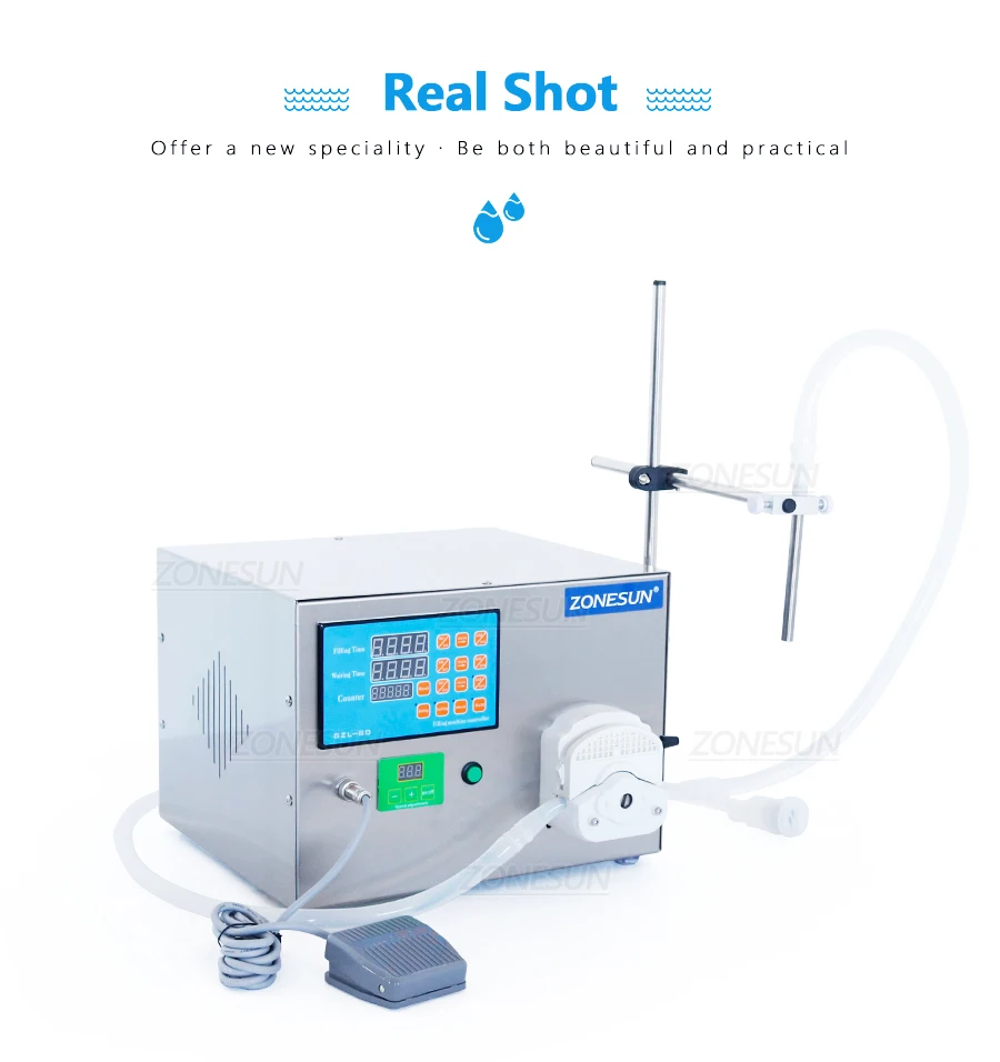 ZONESUN ZS-GEL80 4L Peristaltic Pump Liquid Filling Machine