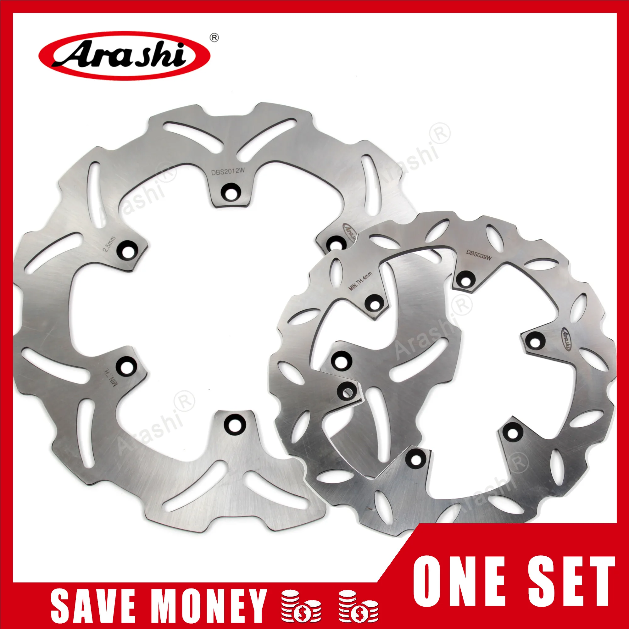 Arashi 1 комплект ЧПУ RM 125 RM 250 Передние Задние тормозные диски для SUZUKI RM125 RM250 1999 2000 2001 2002 2003 2004 2005