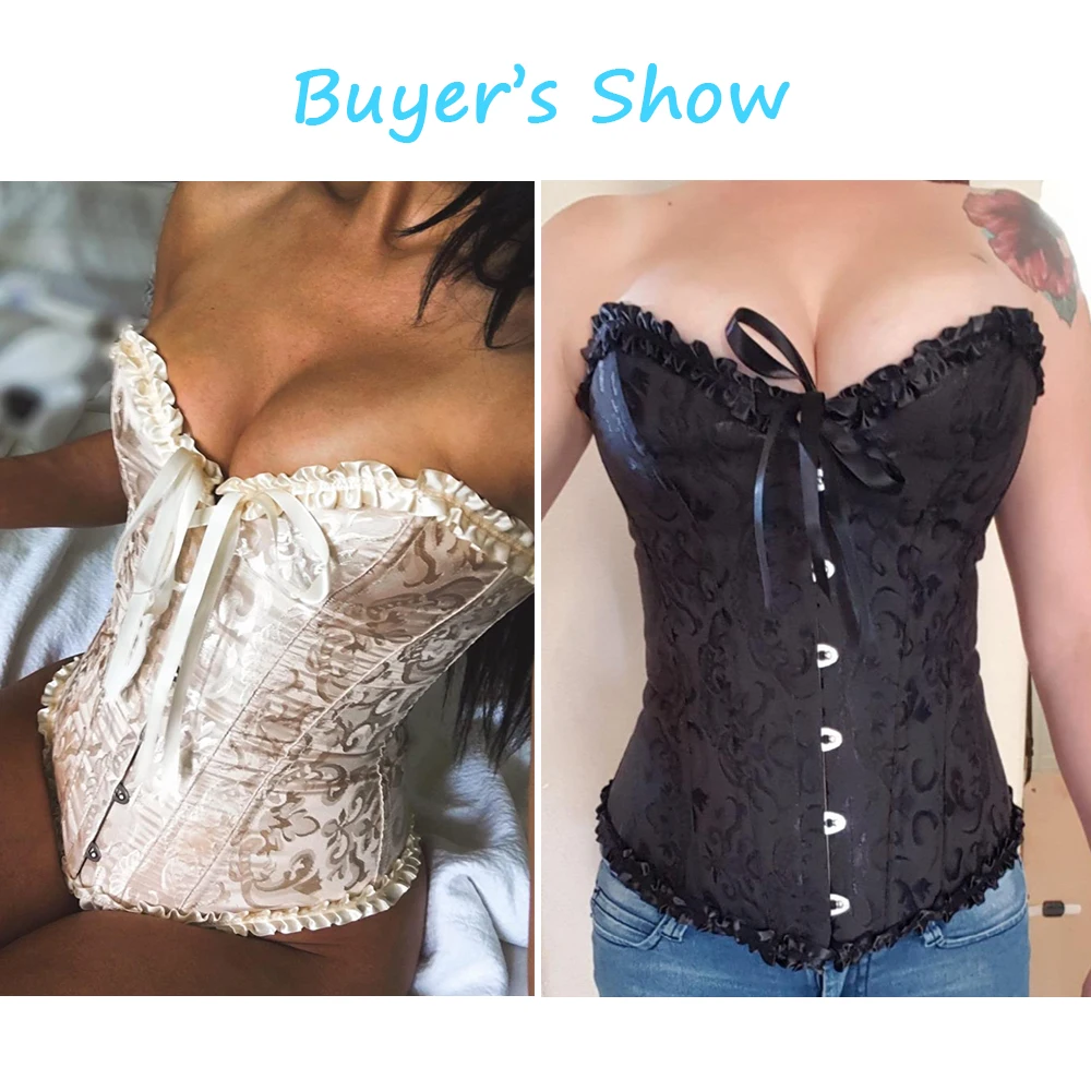 Cxzd Overbust Corset Sexy Lace Plus Size Erotic Floral Women Bustier Corset  Lingerie Tops Brocade Victorian Fashion Dropshipping - Bustiers & Corsets -  AliExpress
