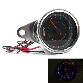 

Motorcycle Speedometer LED digita Indicator light Tachometer Odometer ometer Oil Meter Multifunction With night vision dial