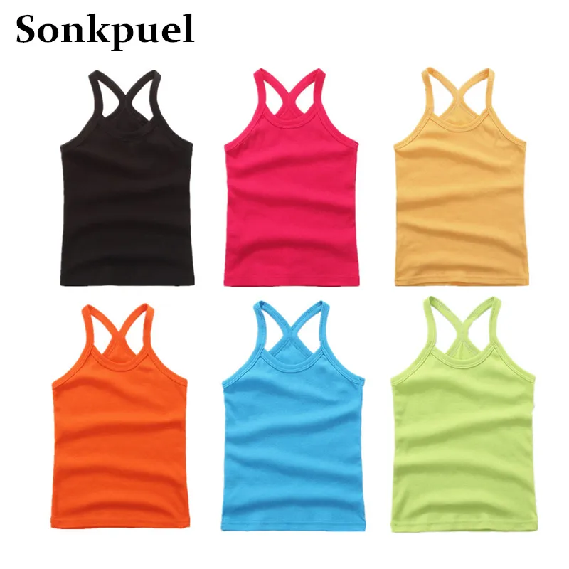 Toddler Girl Outfit T-Shirt Clothing Tops Vest Tees Baby-Boy Solid-Color Kids Children Summer
