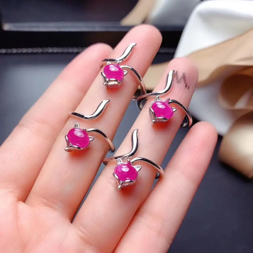 100% Natural Real and Ruby And Ring Woman 925 Sliver | Украшения и аксессуары