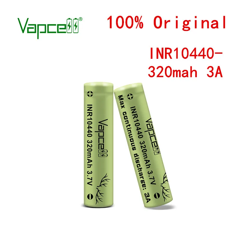 Оригинальный непрерывный перезаряжаемый аккумулятор Vapcell INR 10440 320 мач 3A max для