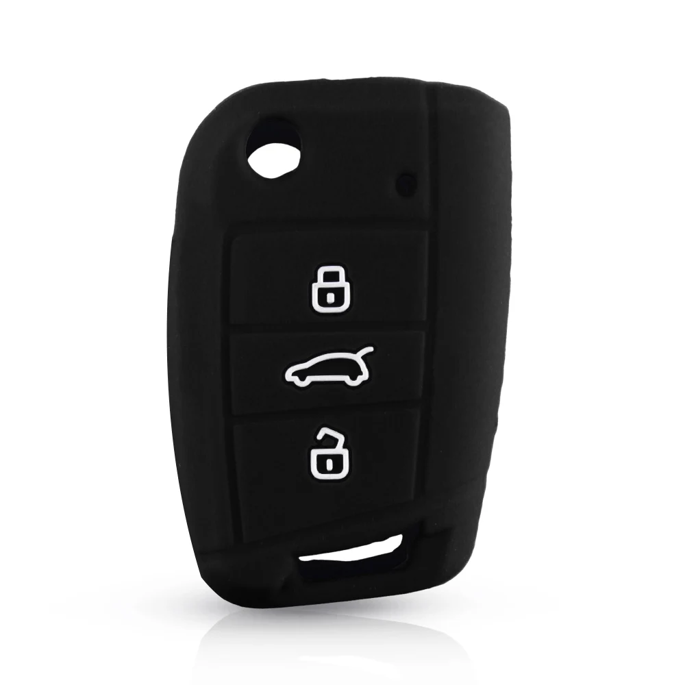 KEYYOU 30 шт. силиконовый для ключа автомобиля чехол для Volkswagen VW Polo Golf 7 MK7 для Skoda Octavia combi A7 для SEAT Leon Ibiza