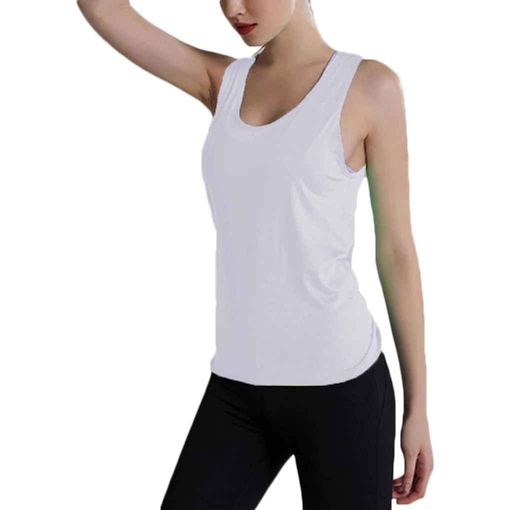 Модная женская спортивная крышка Топ тренировочный жилет открытая спина узел Твердые фитнес тренажерный зал Футболка Camis