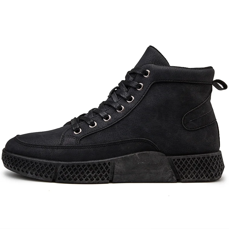 M869 Black Shoes VESONAL/Брендовые повседневные мужские туфли для взрослых; теплые зимние сапоги; Новинка года; модная качественная винтажная Мужская обувь; Новое поступление - Цвет: M869 Black Shoes