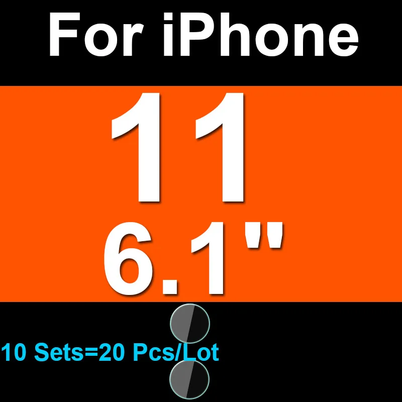 10 комплектов для Apple iPhone 11 Pro Max задняя защита для объектива камеры Защитная крышка мягкий закаленный защитный из стеклянной пленки - Цвет: 11 6.1 inch