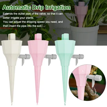 

3pcs With Switch Automatic Drip Irrigation System Balcony Holiday Patio Plant DIY Micro Spikes Device Yard Outdoor Garden