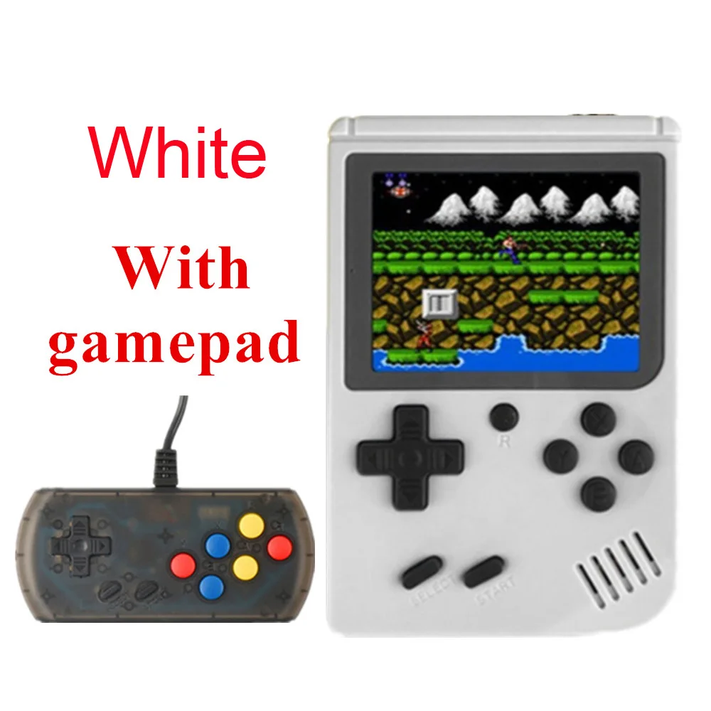 White add Gamepad Retro FC 168 in 1 Video Game Console Games VS BittBoy Pocketgo Consola Retro Game Mini Handheld Players 8 Bit Classic Gamepad - Цвет: White add Gamepad
