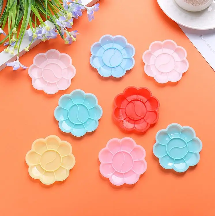 Leidea 10 Petals Art alternatives MINI paint tray plastic small color palette artist watercolor painting supply painting tool