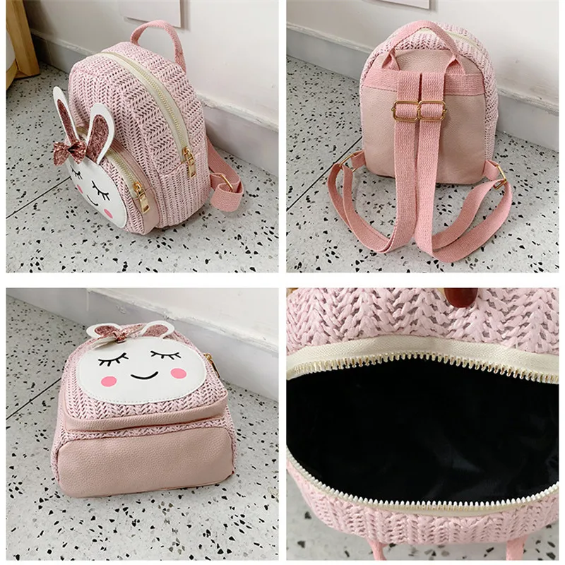 Toddler Kid Baby Boy Girl Cartoon Straw Backpack Children Infant Cute lovely Sweet Mini Rucksack Shoulder Bags Small School Bag