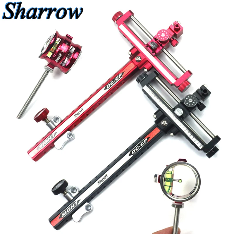 

Decut Compound Bow Sight 4x/6x/8x Power Lens Sight and Sight Stand Aluminum for Tournament Archrey Shooting Hunting Accessories