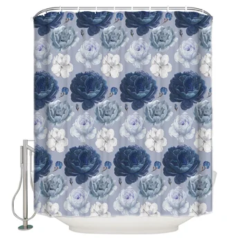 

System Byte Bathroom Shower Curtain Decor with Hooks Waterproof