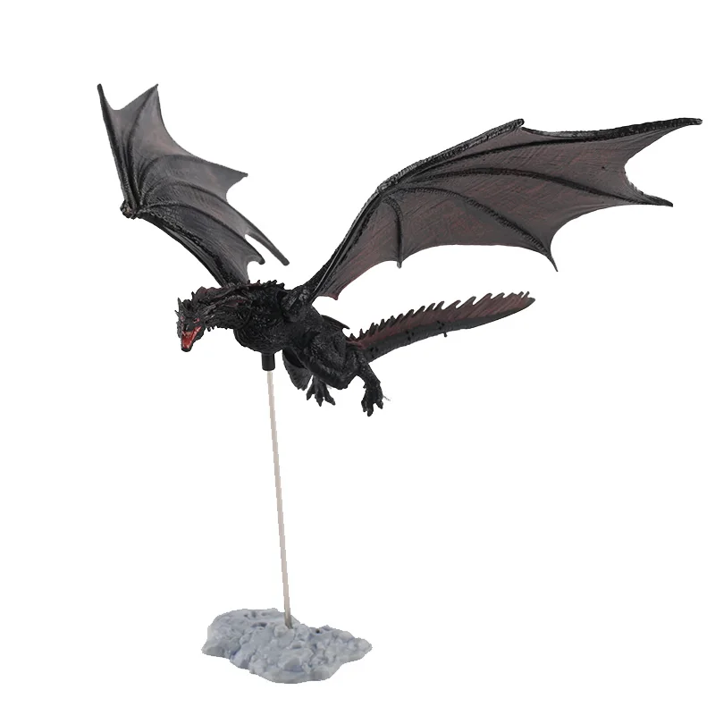 14 см фигурка игра ледяной дракон престолов дрогон Viserion МакФарлейн Делюкс Коллекция игрушек модель для детей - Цвет: Drogon with box