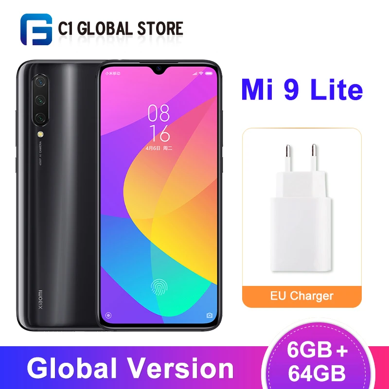 Глобальная версия Xiaomi Mi 9 Lite, 6 ГБ ОЗУ, 64 Гб ПЗУ, Смартфон Snapdragon 710, четыре ядра, 48мп, тройная камера, 4030 мАч, NFC