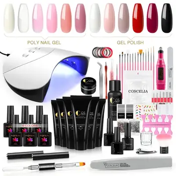 

Nail Set With UV LED Lamp Dryer COSCELIA Nail Gel Polish Kit Soak Off Manicure Sets Nail Art UV Gel Tools