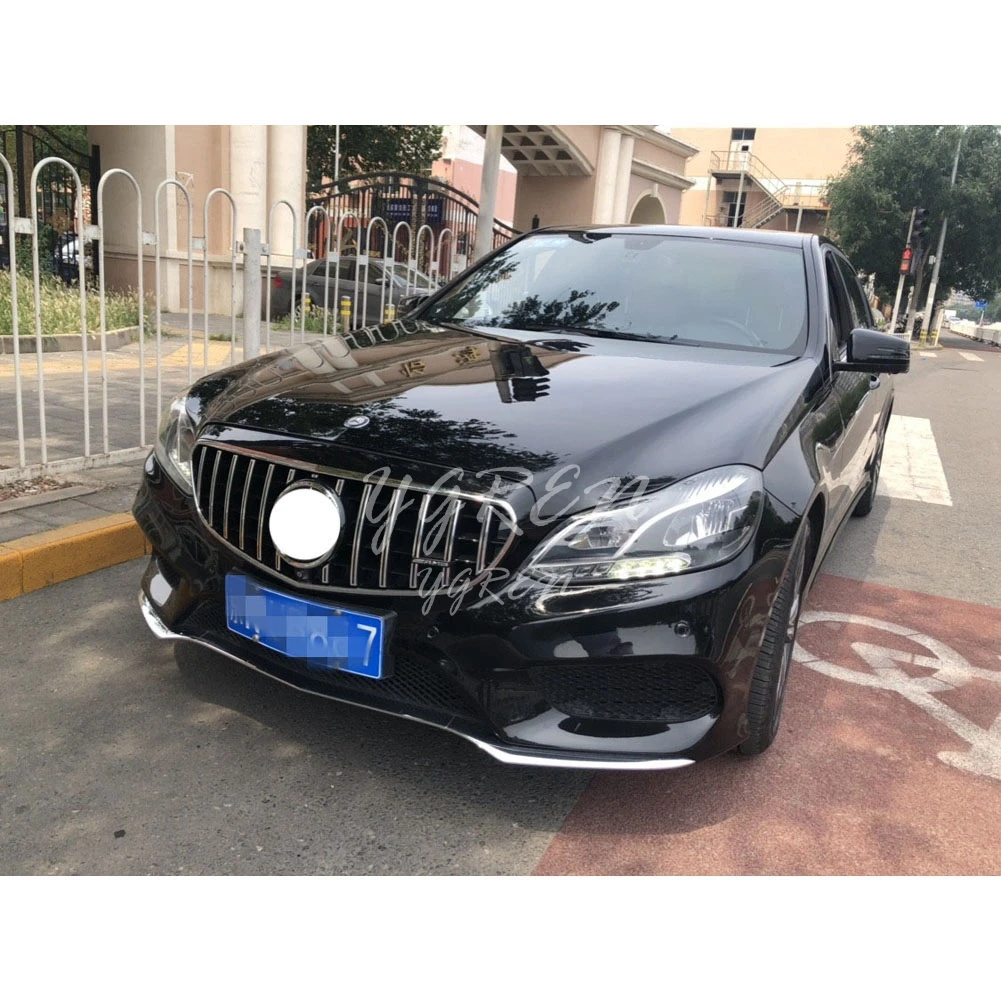Черный Серебряный гриль решетка GT для Mercedes Benz e-класс W212 E300 2013