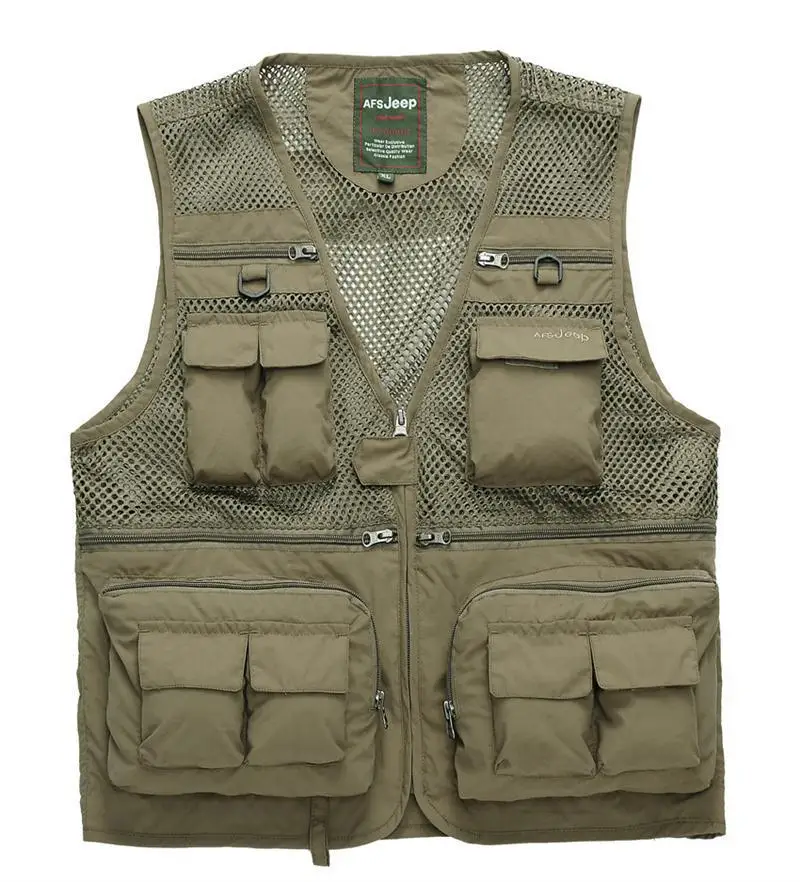 

8868-gudaojipu Waistcoat Quick-Dry Mesh Multi-pocket Photography Advertisement Fishing Vest Large Size Vest