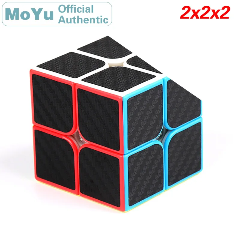 MoYu MeiLong 2x2x2 наклейка из углеродного волокна магический куб 2x2 Neo скоростной куб головоломка антистресс Развивающие игрушки для детей