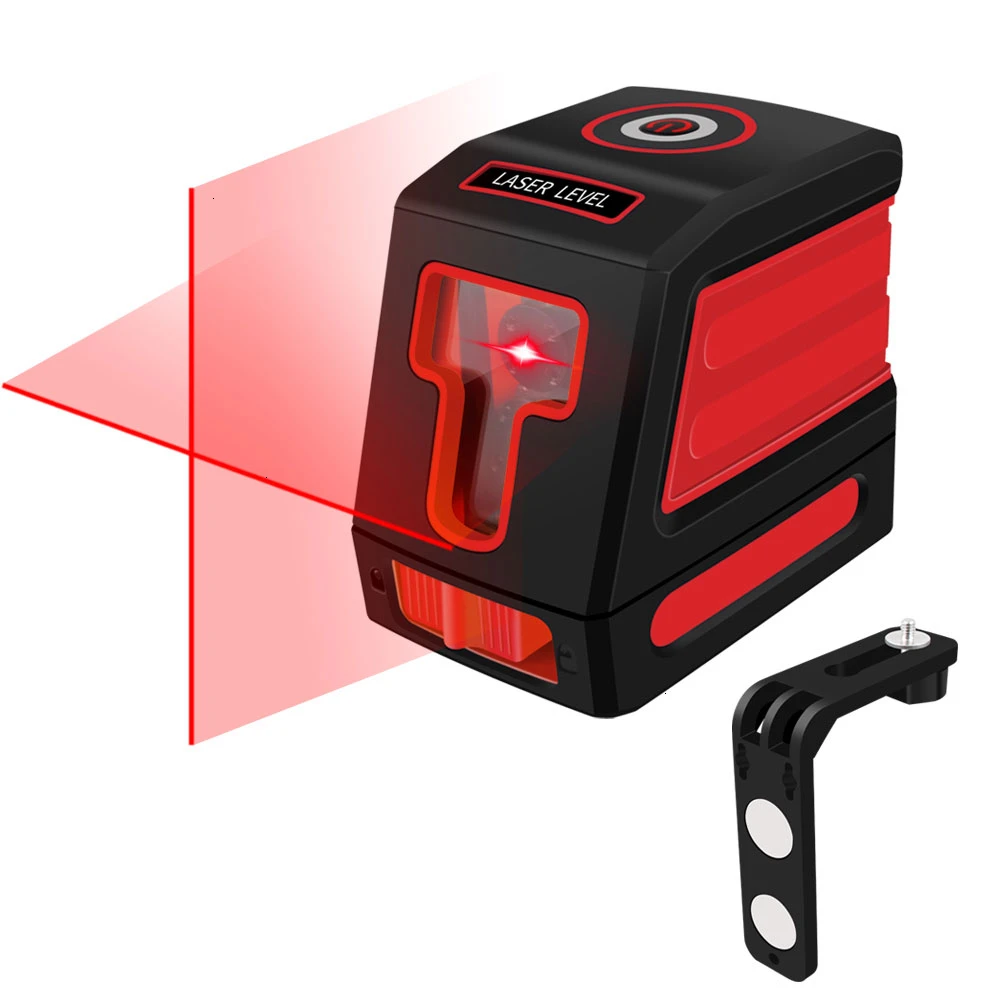 

Laser Level Self-Leveling Horizontal And Vertical Cross Line Beam Portable Mini Level Meter Measuring Tool With Bracket