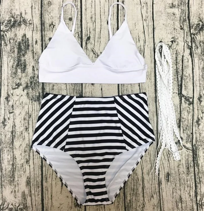 

2019 Summer New Style High-waisted Two-piece Swimsuits Supply of Goods AliExpress