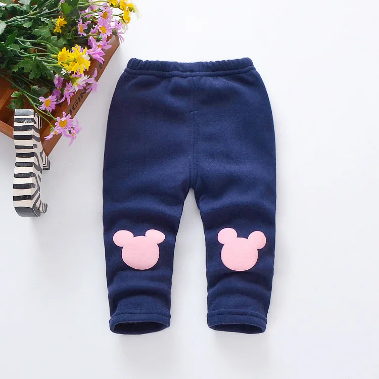 

Fall Winter Girls Pants Thick Warm Casual Kids Pants for 1 2 3 4 Year Girls Elastic Waist Toddler Children Trousers