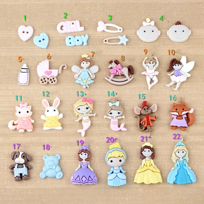 10 шт. DIY ювелирных изделий полимерные Кабошоны девочка принцесса животное