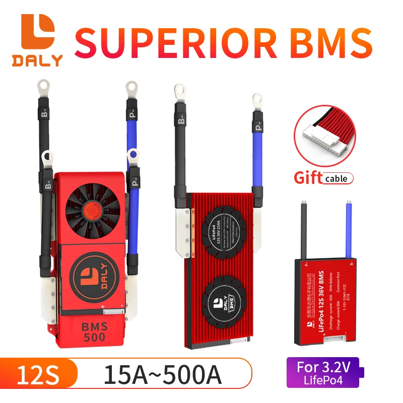 Daly12S 36 В 15A 20A 30A 40A 50A 60A 100A 200A 300A 400A BMS плотность воды для LiFePO4 батареи с общей портом