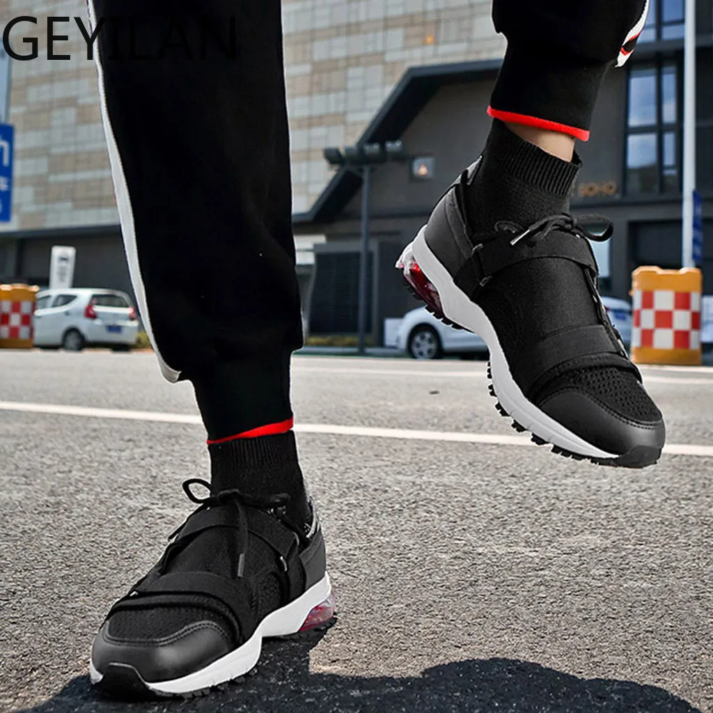 

Men lace up sneakers shoes flats Fly knit Breathable Sneakers Trend Soft Bottom Casual Socks Shoes trampki damskie wiosna #G3
