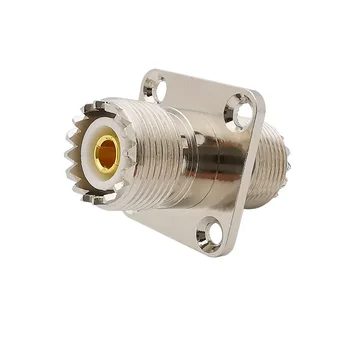 

1Pcs UHF SO-239 Female to Female Coax Coaxial Connector SO239 PL259 UHF Jack VHF Antenna 4 Hole Flange Panel Mount Adapter