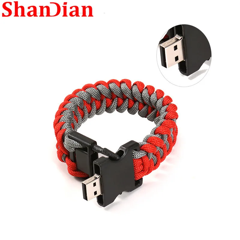 SHANDIAN плетеный браслет USB флэш-накопитель и флэш-накопитель-браслет ручка-накопитель 4 ГБ 8 ГБ 16 ГБ 32 ГБ 64 ГБ 128 ГБ для телефона Android