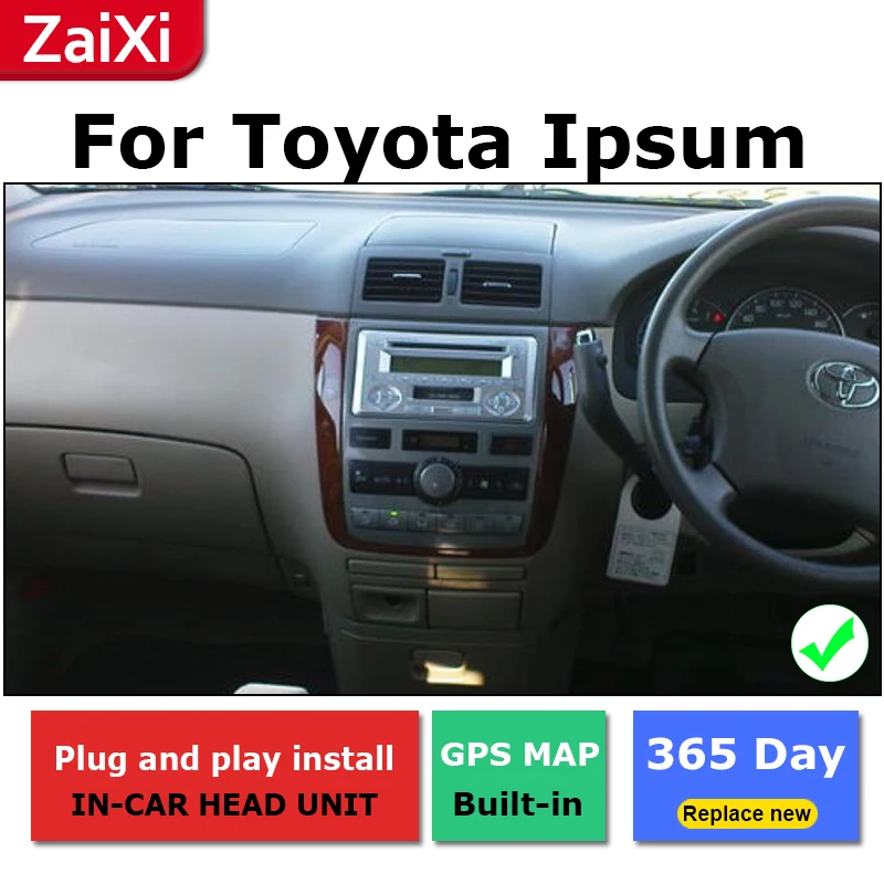 Sale ZaiXi android car dvd gps multimedia player For Toyota Ipsum Picnic Sportsvan 2001~2009car dvd navigation radio video audio 4