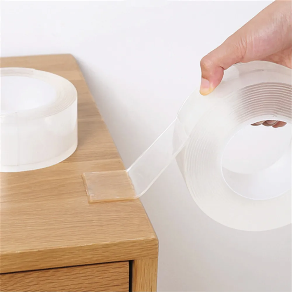Cinta adhesiva transparente de doble cara para el hogar, Nano cinta adhesiva de porcelana, madera, metal y plástico, superpegamento, 1M/2M/3M/5M