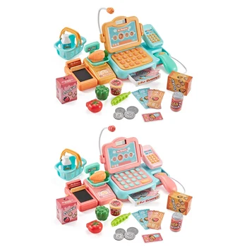 

Interesting Toy Pretend Cashier Register Kids Simulation Cash Register Calculator Cashier Vegetable Pretend Play Toys
