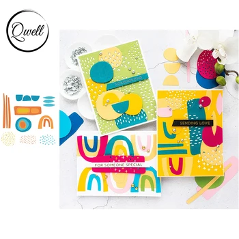 

QWELL Rainbow Irregular Shape Metal Cutting Dies for Scrapbooking and Card Making Paper Embossing Craft New 2020 die cuts