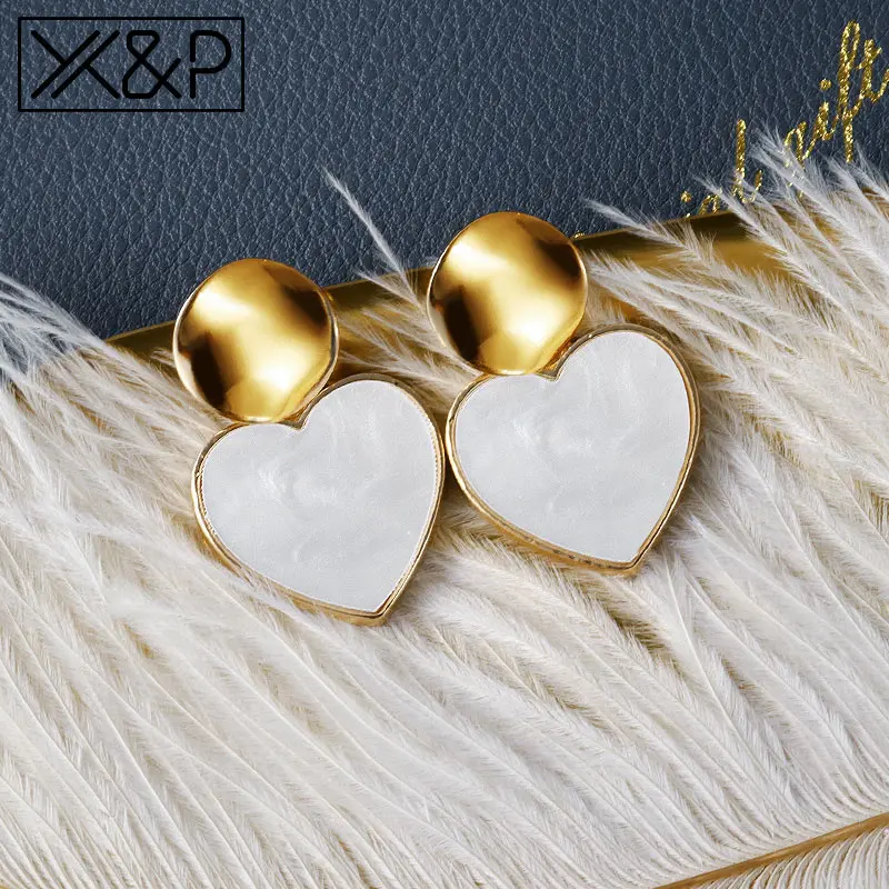 Gold 12 X& P горячие женские серьги золотые Висячие серьги для женщин массивные большие висячие, геометрической формы свисающие серьги с бриллиантами Винтажные Ювелирные Изделия - Окраска металла: Gold 12