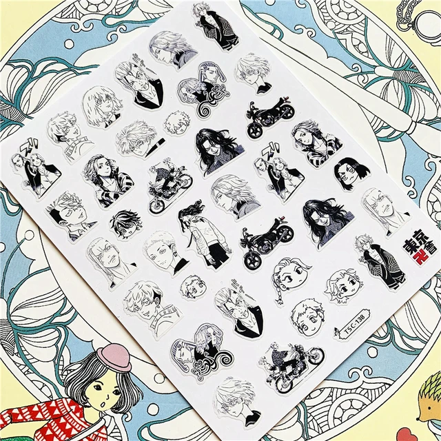 TSC-212 TSC-213 Cartoon anime character 3D Back glue Nail Art Stickers Decals Sliders Nail ornament decoration TSC-138 N