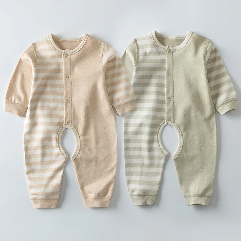 

Childrenswear New Style Colored Cotton Baby Thermal Underwear Romper Baby Romper Open File Pure Cotton Onesie