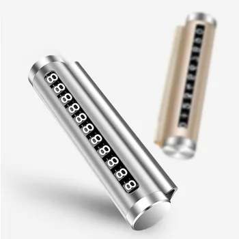 

Upgraded Car Temporary Parking Sign Roller Adjustment Number Plate Metal Texture High Temperature Resistance Gift Adjustment Pen