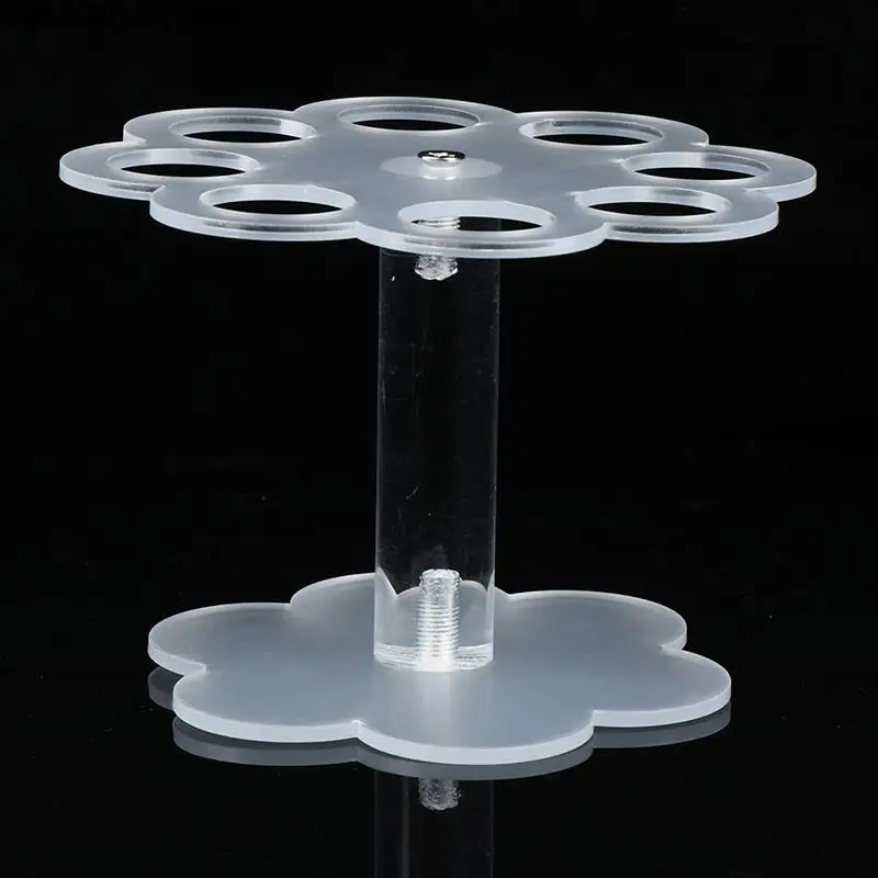 8 Holes Detachable Graduation Practical Transparent Display Home Party Kitchen Stand Reusable Acrylic Ice Cream Cone Holder DIY ice cream cone holder
