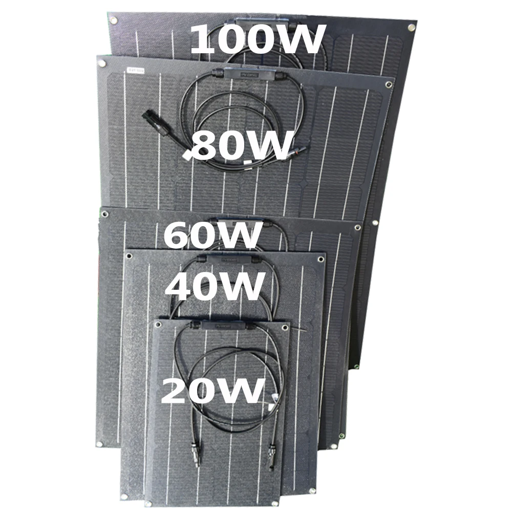 2 Pannelli Solari Flessibili 100W ETFE - Totale 200W, Per Camper, Barche, Superfici Curve - Foto 8