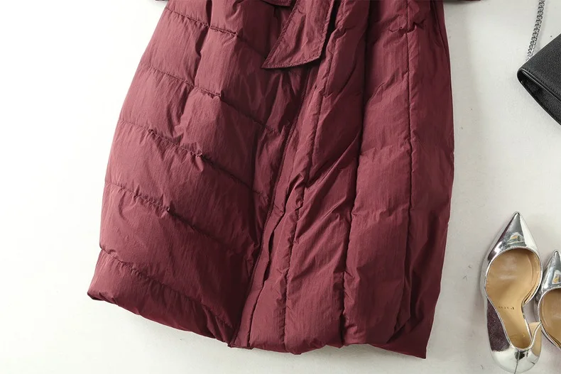 Высококачественное зимнее пальто в европейском и американском стиле, большой размер, Женская куртка-пуховик на белом утином пуху, длинная, свободная, толстая, теплая