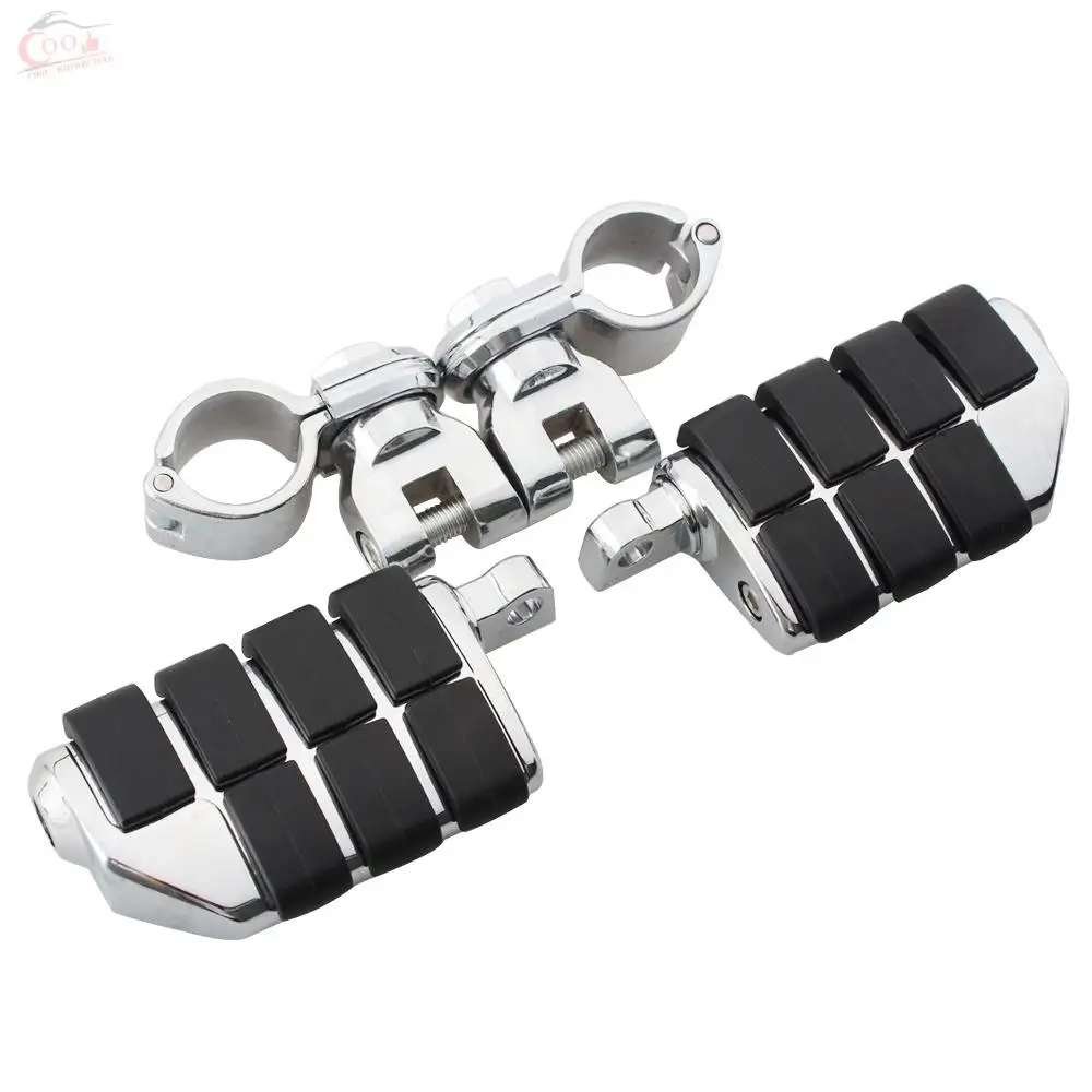 Мотоциклетные хромированные подножки Highway Footrests Clevis крепление подножки w/1-1/" зажимы для Harley Chopper кафе гонщик