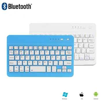 

Bluetooth Wireless Keyboard 78 Keys Small Slim Portable Computer Keybord PC Office BT Keypad For Apple iPad Phone Tablet White