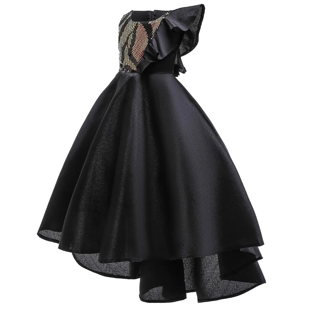 Вечерние длинные платья на свадьбу; вечернее платье без рукавов; однотонное длинное платье для девочек; платье принцессы с блестками; Пышное Платье