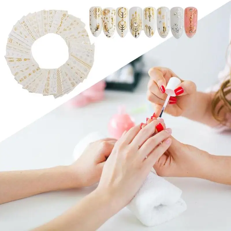 Для камеры fujifilm комплект 30 шт. Nail Art Наклейки переводятся с помощью воды, цвета: золотистый, серебристый DIY маникюр наклейки для маникюра, украшения для кончиков ногтей