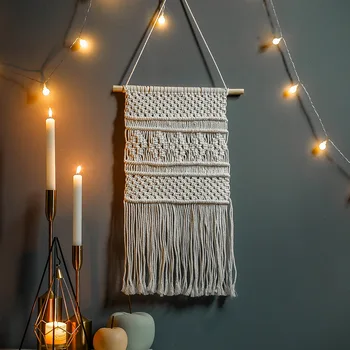 

Macrame Tapestry Bohemian Wall Hanging Boho Chic Bohemian Room Geometric Tapestry Art Beautiful Apartment Dorm Room Decoration